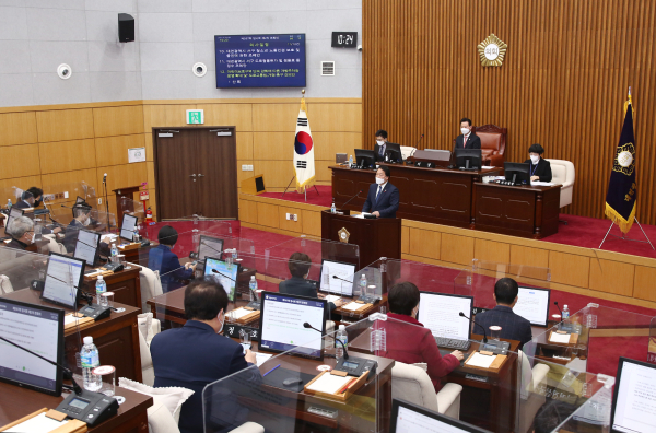 제267 서구의회 임시회 제2차 본회의 개최 모습