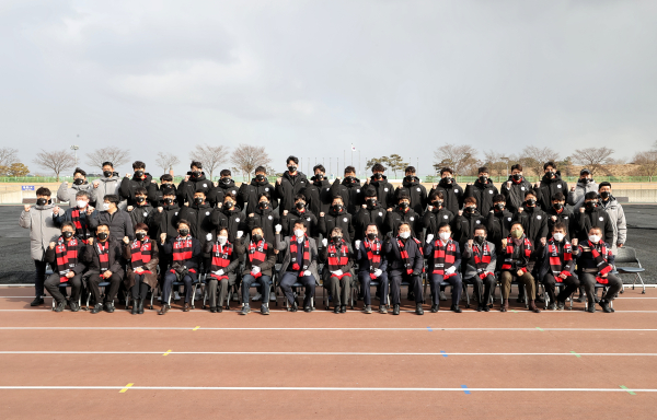 당진시민축구단-KG스틸, 메인스폰서 협약 체결식 모습