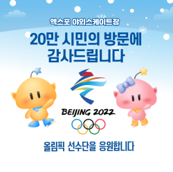 엑스포시민광장 야외스케이트장 폐장 안내문