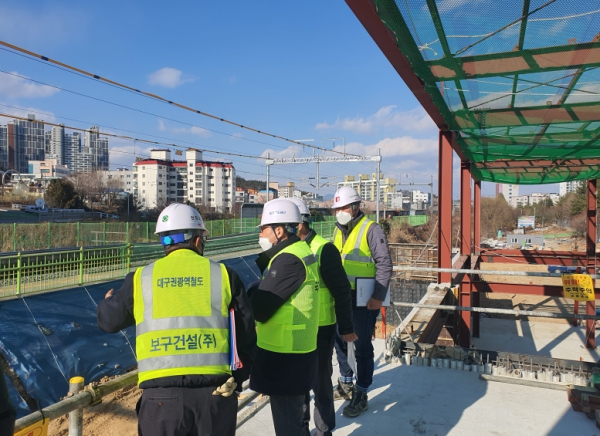 윤혁천 영남본부장, 대구권광역철도 사곡역 신축현장 점검
