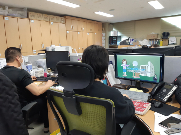 2022년 아산시 장애인일자리사업 기본교육 장면