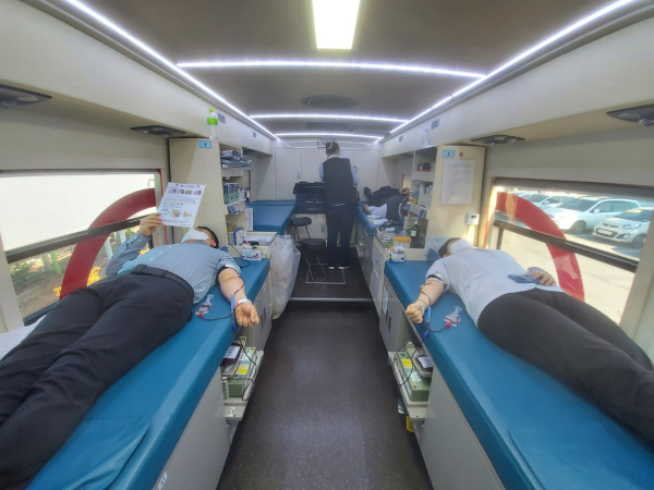 사랑 나눔 헌혈캠페인 임직원 동참 모습