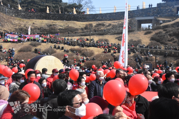공주 공산성 윤석열 후보 유세 현장 모습