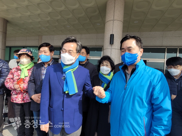 김동연 전 후보, 김종민 국회의원