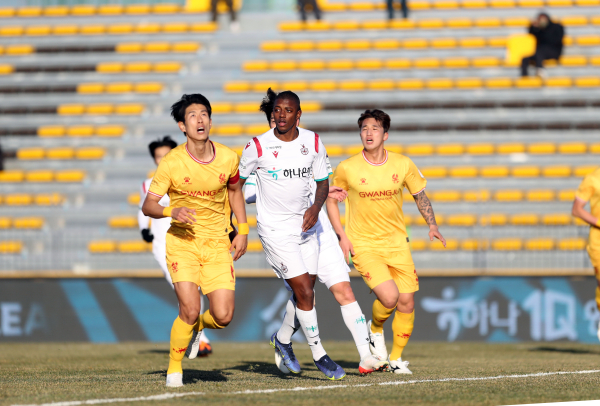 대전하나시티즌 광주전 레아드로 선수 모습