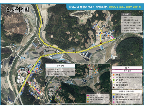 농어촌 취약지역 생활여건 개조사업 선정 - 사업계획도