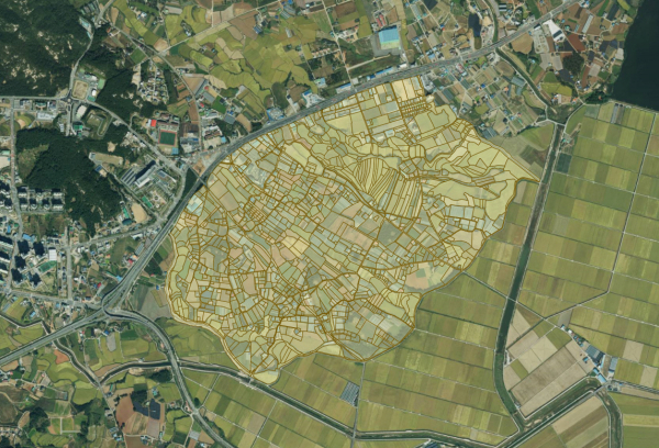 평천1지구 지적재조사 사업 확정 도면.