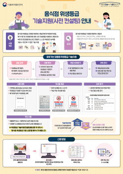음식점 위생등급 기술지원 안내 홍보물(식품의약품안전처)