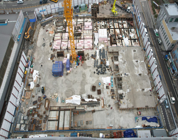 어울림센터 & 행복주택 건축 현장 드론 사진