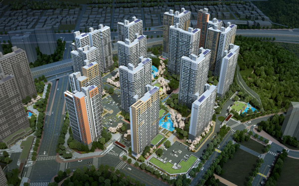 대전 동구 천동3구역 리더스시티 5블록 조감도.