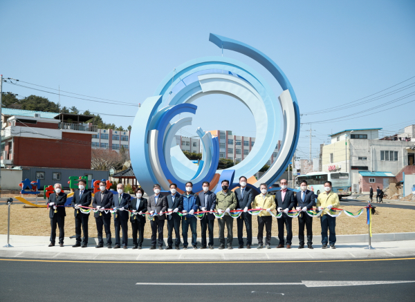 7일 열린 ‘태안여고 앞 교통광장 정비 사업 준공식’ 모습.