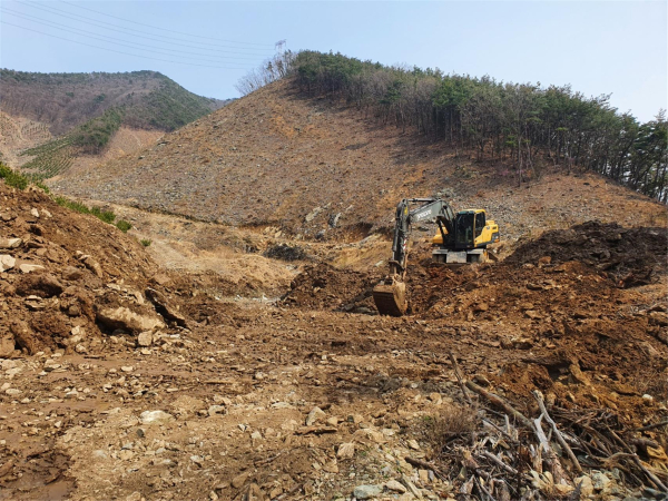 사방댐 사업 현장