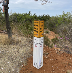 올해 4월 삼길산에 설치한 국가지점번호판