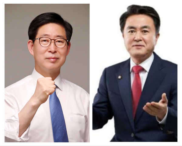 왼쪽부터 양승조, 김태흠