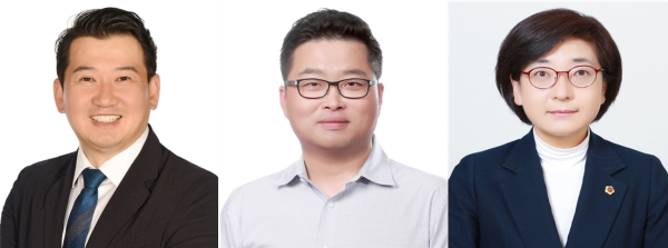 좌로부터 단수 공천된 김연복, 박성수, 이순열 후보