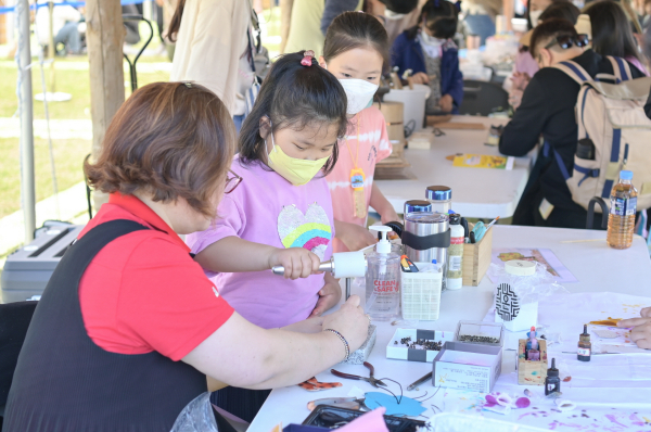 공주 석장리 구석기 축제 - 체험 프로그램 참여 모습