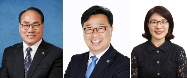 (좌측부터) 윤종명 대전시의원(동구3), 홍종원 대전시의원(중구2), 김영미 대전 서구의원