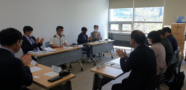 당진시 보행자 교통사고 감소 위한 현장 점검 사진