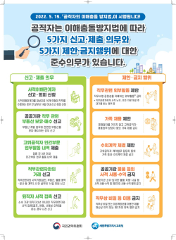 공직자의 이해충돌 방지법 포스터