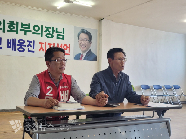 배웅진 후보, 송덕빈 전 충남도의원