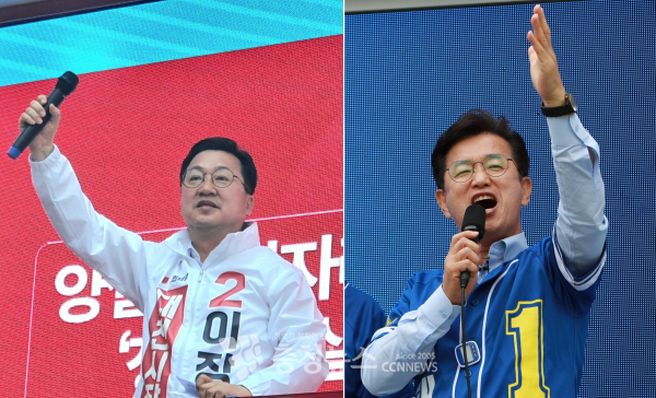 여야 대전시장 후보. (좌측부터) 국민의힘 이장우, 더불어민주당 허태정