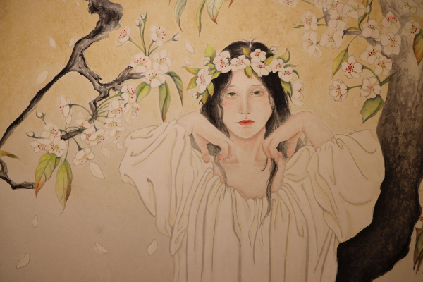 김주희, 일편단심, 53x72.5cm , 한지에 채색, 2022