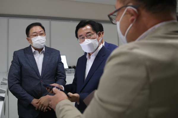 삼성디스플레이 아산캠퍼스에  방문한 박경귀 당선인