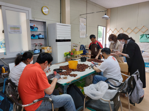 재활센터 직업탐방 모습