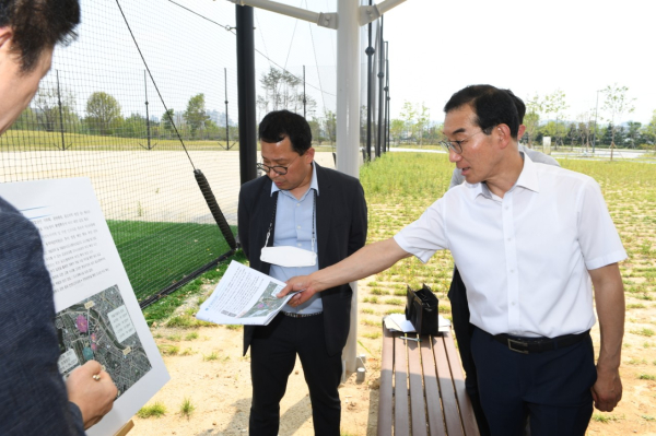 김광신 중구청장 당선인, 구정 당면현안 현장방문 모습