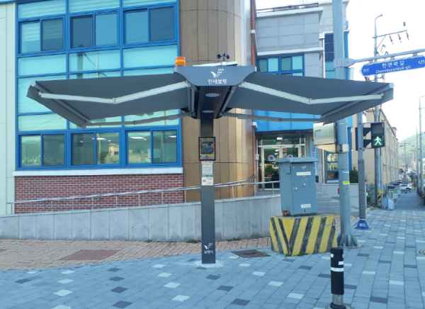 스마트 그늘막 설치 사진