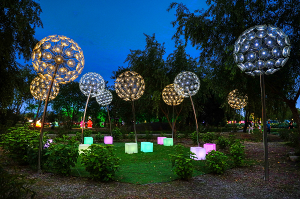 궁남지 야간경관조명 연출 장면(추억정원)