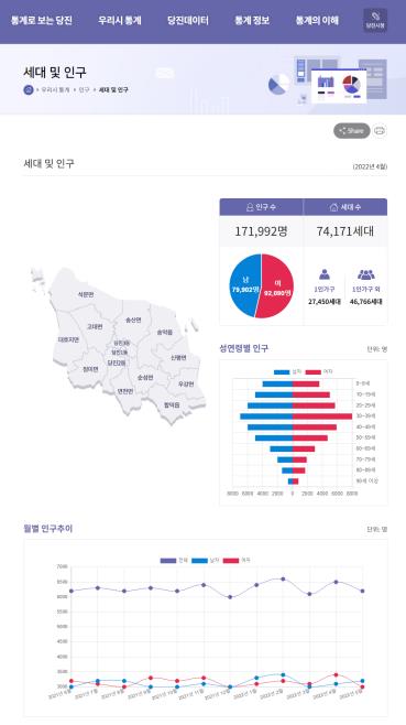 개편 예정인 통계 홈페이지 화면