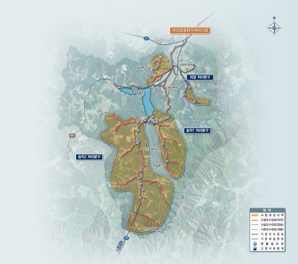 송악면 하수관로 정비사업 계획 도면