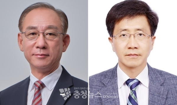 왼쪽부터 ETRI 김명준 원장, 원자력연 박원석 원장