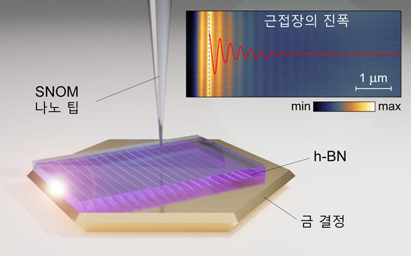 포논-폴라리톤을 초고화질로 측정하기 위해 사용되는 나노 팁