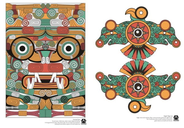 (좌)포스터 Animal face, (우)포스터 Eagle Pigs sun