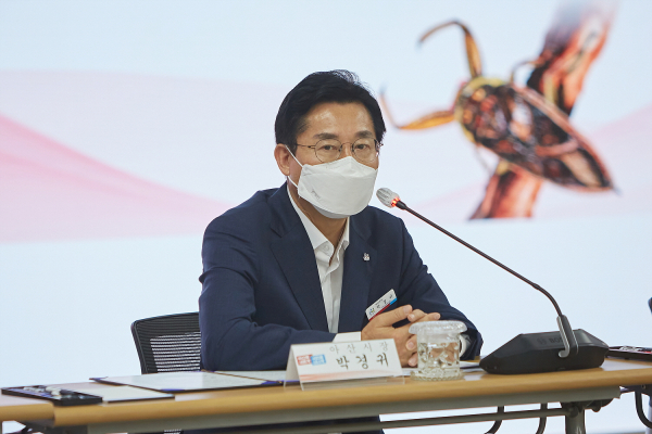 아산시 멸종위기종 살리기 사업 협약식  진행 장면