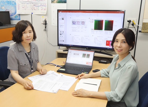 왼쪽부터 생명연 원미선 박사와 김보경 박사