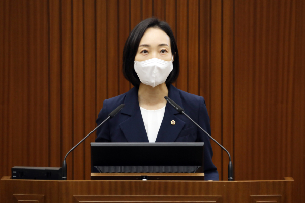 5분 발언하는 김효숙 세종시의회 의원