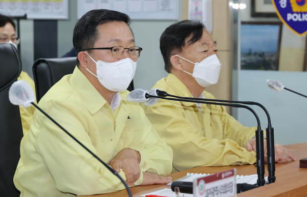 이장우 대전시장이 9일 통합방위협의회 및 을지연습 준비보고회에서 을지연습 적극 참여를 당부했다.