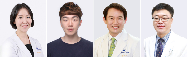 병리학 최고 분야 국제학술지 논문 게재 / 좌측부터 강예은 교수, 김정태 박사, 송민호 교수, 구본석 교수