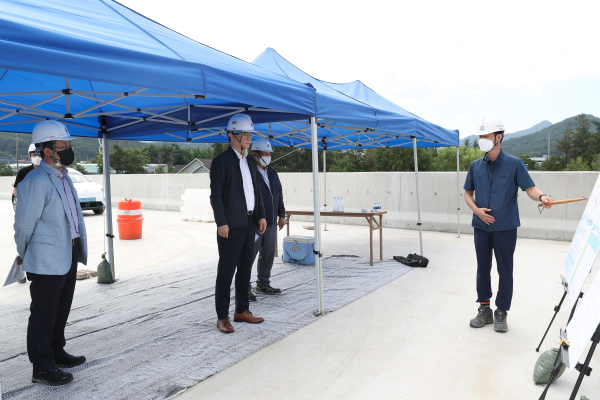 이상래 행복청장, 외삼~유성복합터미널 BRT 연결도로 건설현장 점검