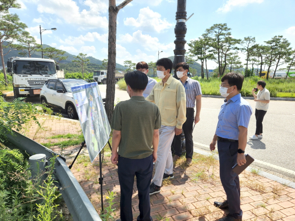 이순종 공주시 부시장, 주요 현안사업장 현장 방문 모습