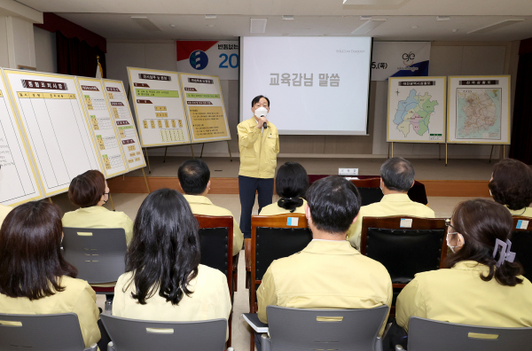 대전동‧서부교육지원청, 전시 학교재배치 훈련 모습