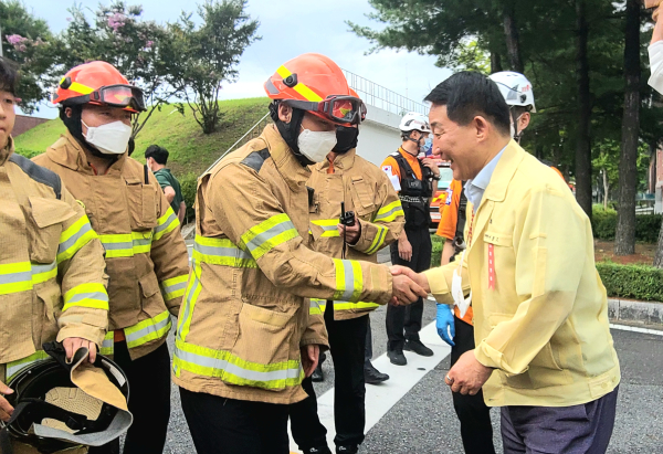 24일 월평정수장에서 열린 2022년 을지연습 국가주요시설 테러 대비 훈련 장면