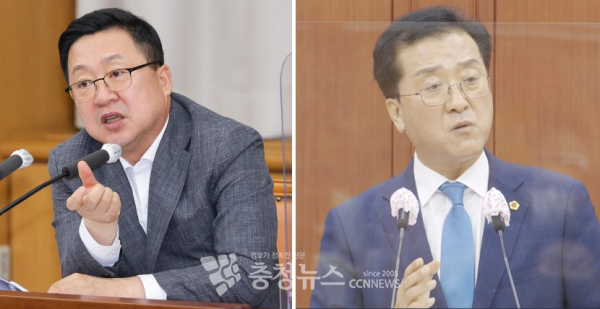 (왼쪽부터)이장우 대전시장, 조원휘 대전시의회 부의장.