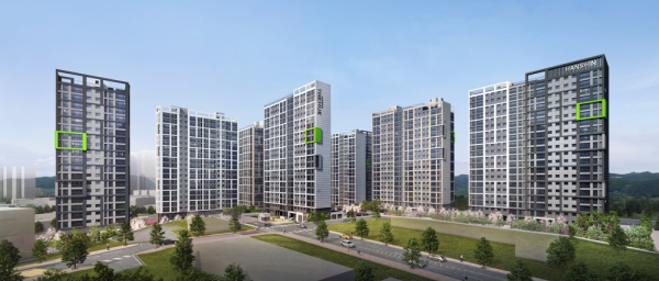 한신공영이 공급하는 아산 한신더휴 투시도