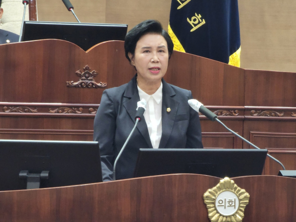 5분 발언을 하는 유영진 의원/박동혁 기자