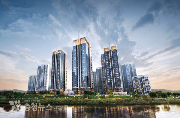 충남개발공사가 추진하는 아산탕정지구 분양주택 조감도.