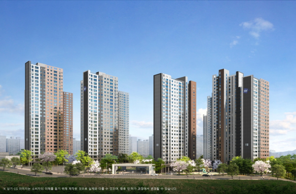 '행정타운 두산위브 더클래스' 투시도